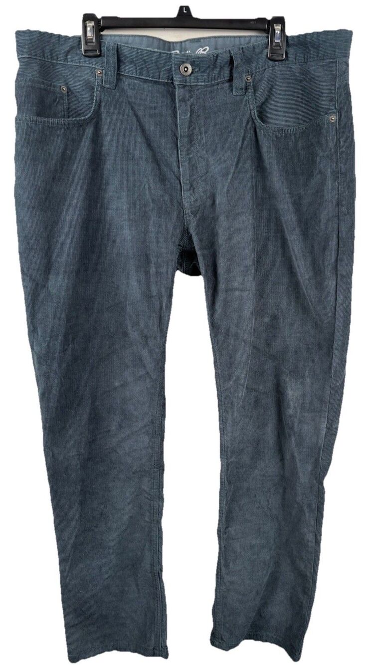 Eddie Bauer Corduroy Pants Mens 40x30 Dark Green Straight Fit Chino Straight